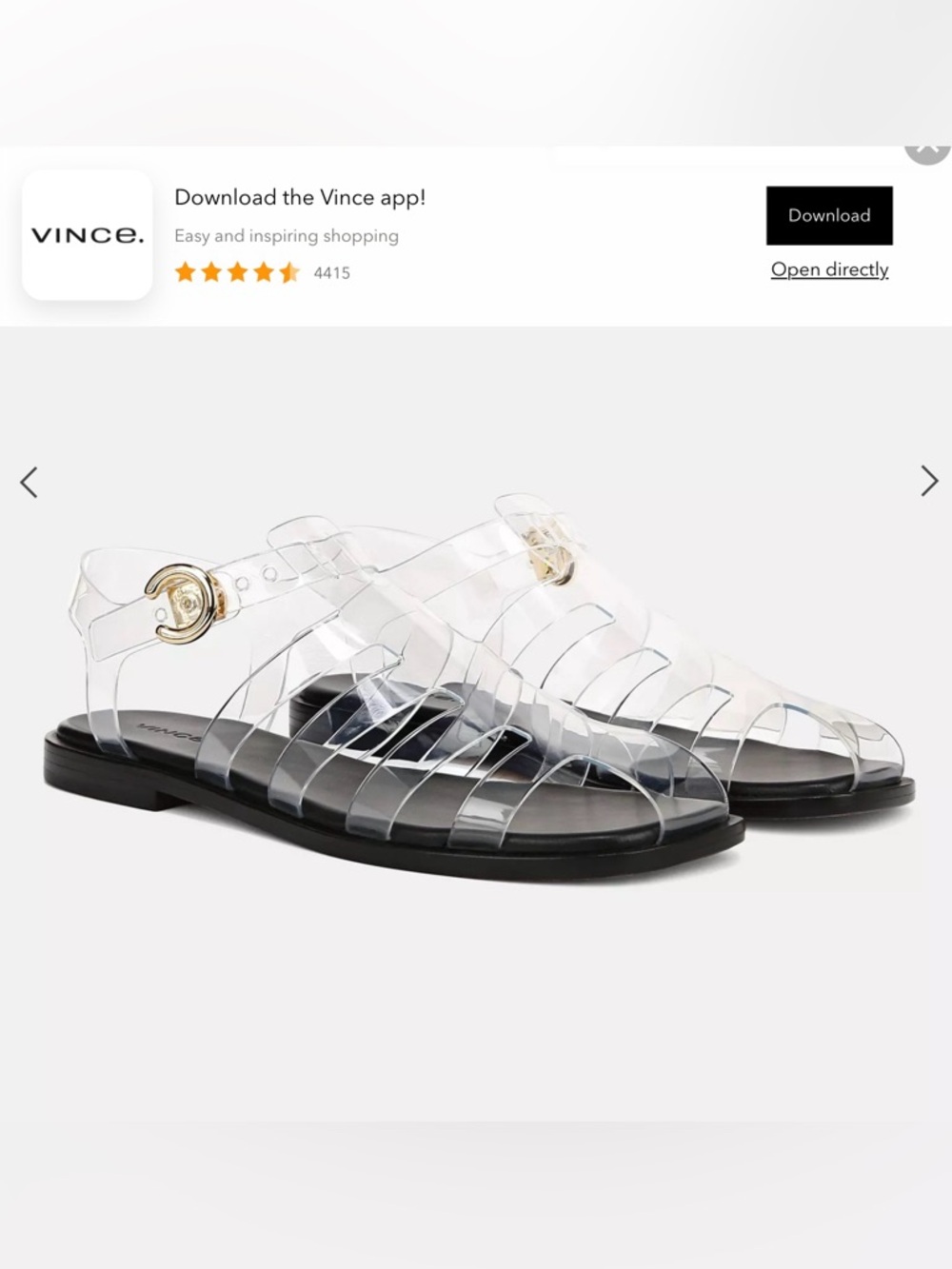 Vince Jelly Fisherman Sandal - Clear